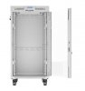 Lanberg Szafa stojąca rack 19 cali 22U 600x800 szara drzwi szklane LCD flack pack